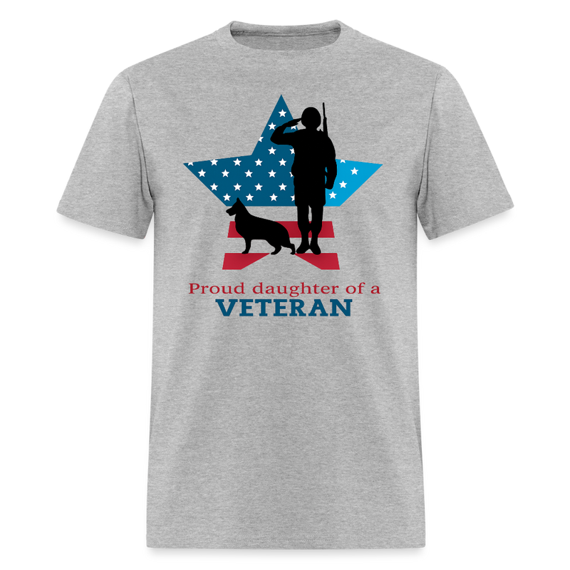Proud Daughter of A Veteran T Shirt - 4 - heather gray