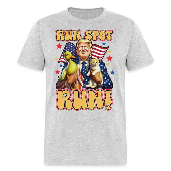 Run Spot Run T Shirt - heather gray