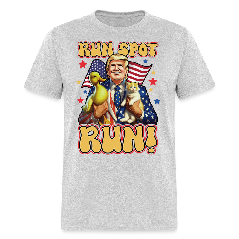 Run Spot Run T Shirt - heather gray