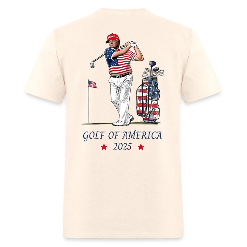 Golf Of America 2025 Trump 47 T Shirt - natural
