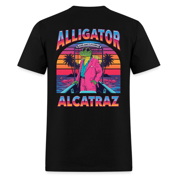 Alligator Alcatraz Everglades Lockdown T Shirt - black
