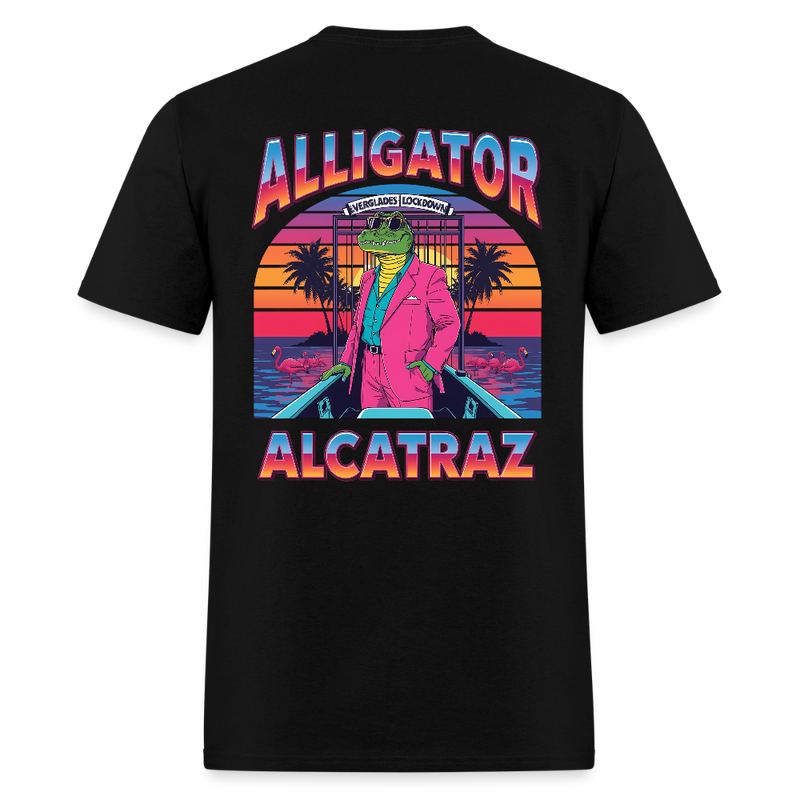 Alligator Alcatraz Everglades Lockdown T Shirt - black