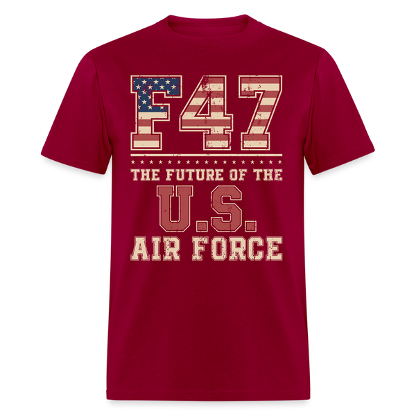 F-47 The Future of the U.S. Air Force T Shirt - dark red