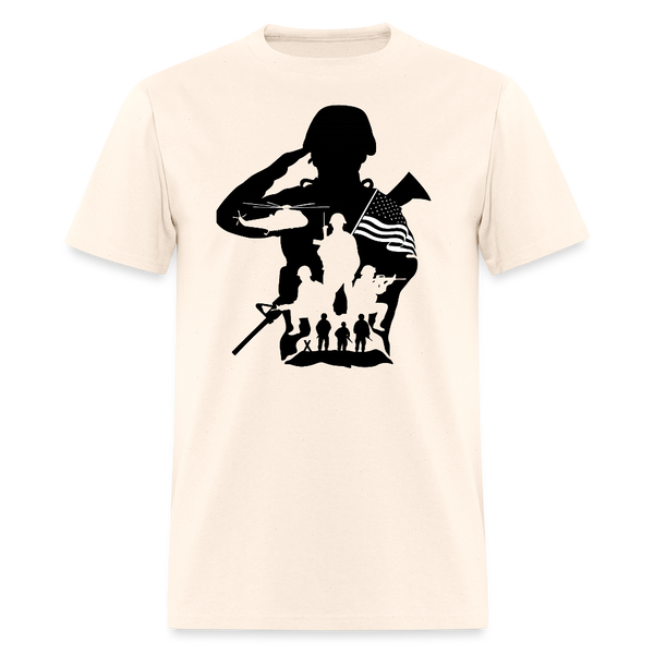 USA Veteran T Shirt - 3 - natural