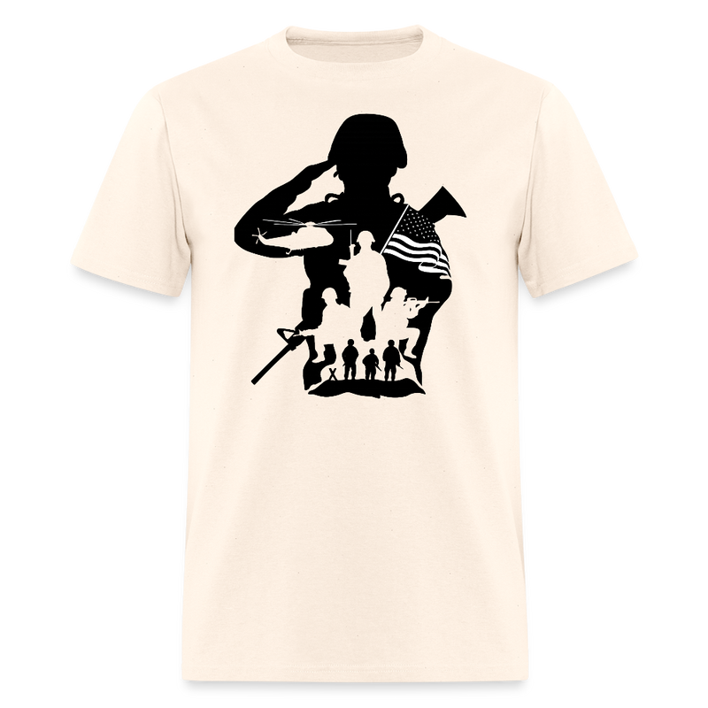 USA Veteran T Shirt - 3 - natural