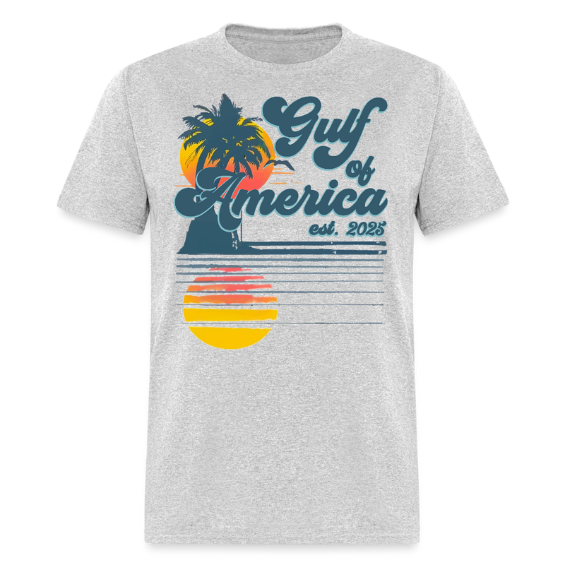 Gulf of America Est. 2025 Retro T Shirt - 2 - heather gray