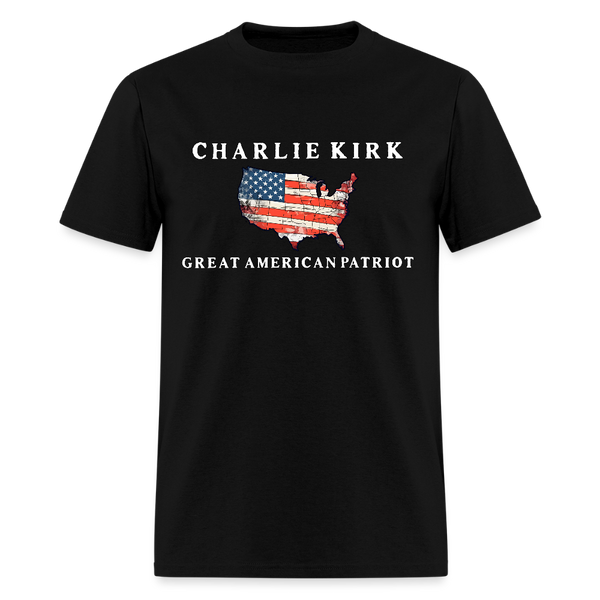 Charlie Kirk Great American Patriot T Shirt - 3 - black