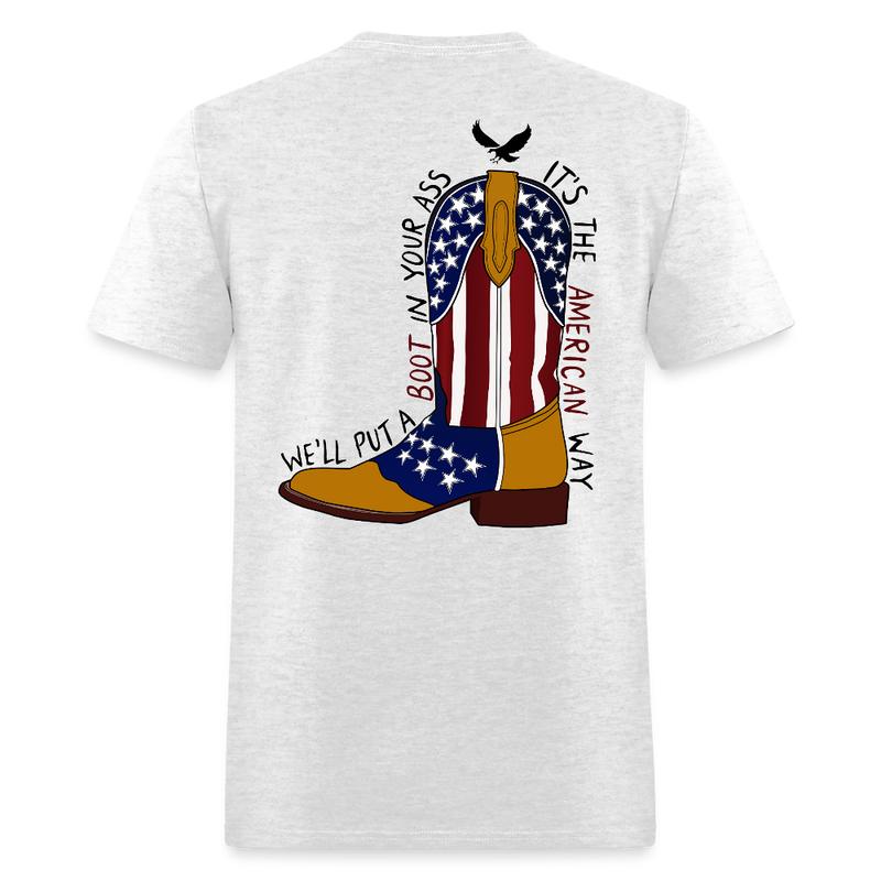 Brought To You Courtesy Of The Red, White & Blue T Shirt - light heather gray