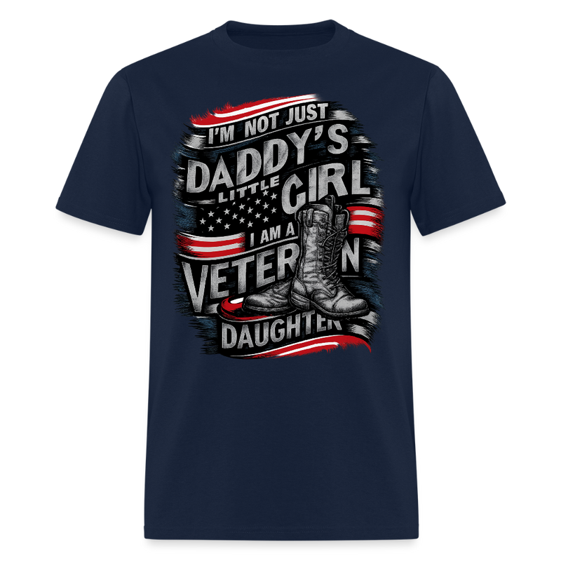 I'm Not Just A Daddy's Liitle Girl Veteran T Shirt - 4 - navy