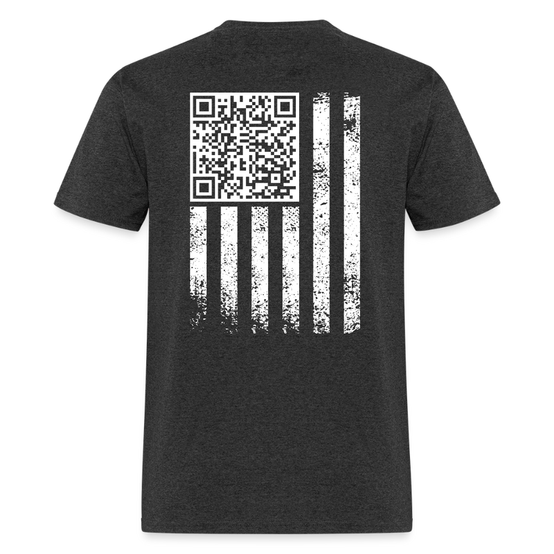 Trump QR Dance YMCA U.S. Flag T Shirt - heather black