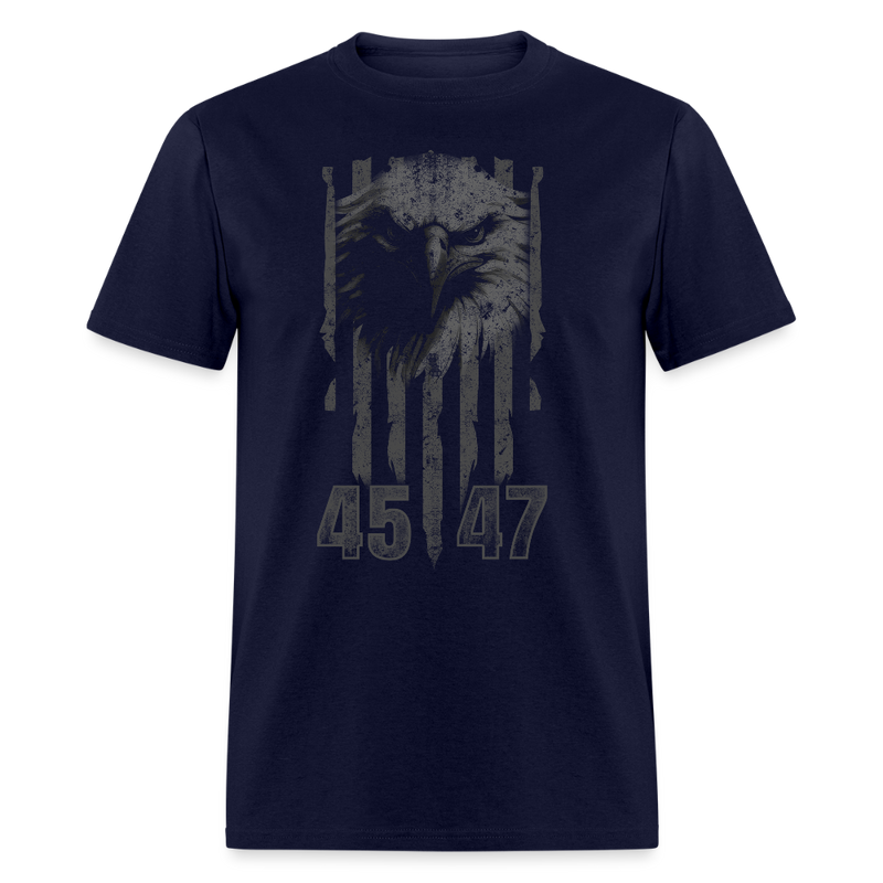 45 47 Patriotic Eagle US Flag T Shirt - navy