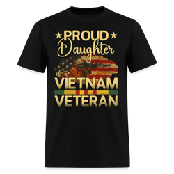 Proud Daughter of A Veteran T Shirt - black