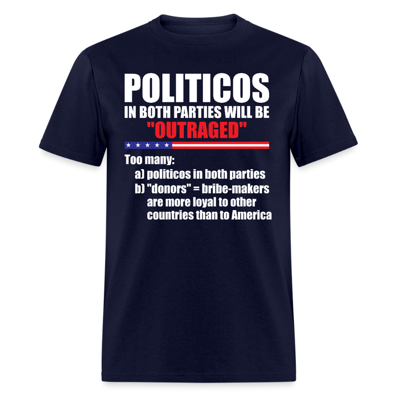 Politicos In Both Parties T Shirt - navy