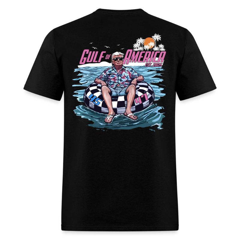 Gulf Of America Est. 2025 Trump 45 47 T Shirt - black