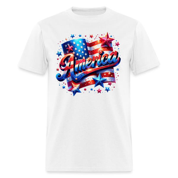 America 4th Of July T Shirt - white