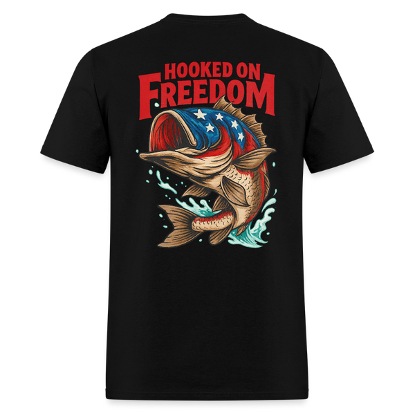Hooked On Freedom T Shirt - black
