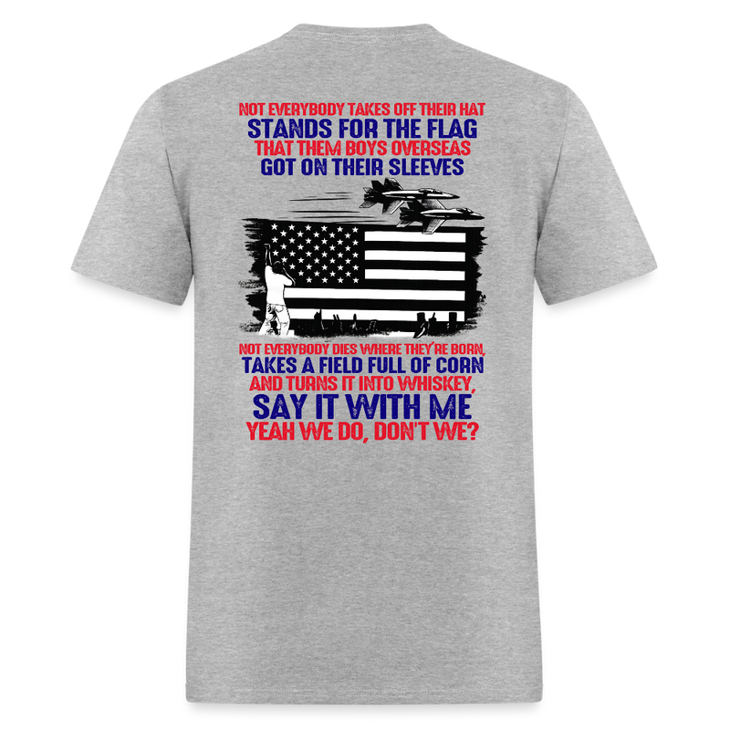 Wallen Stands For The Flag T Shirt - heather gray
