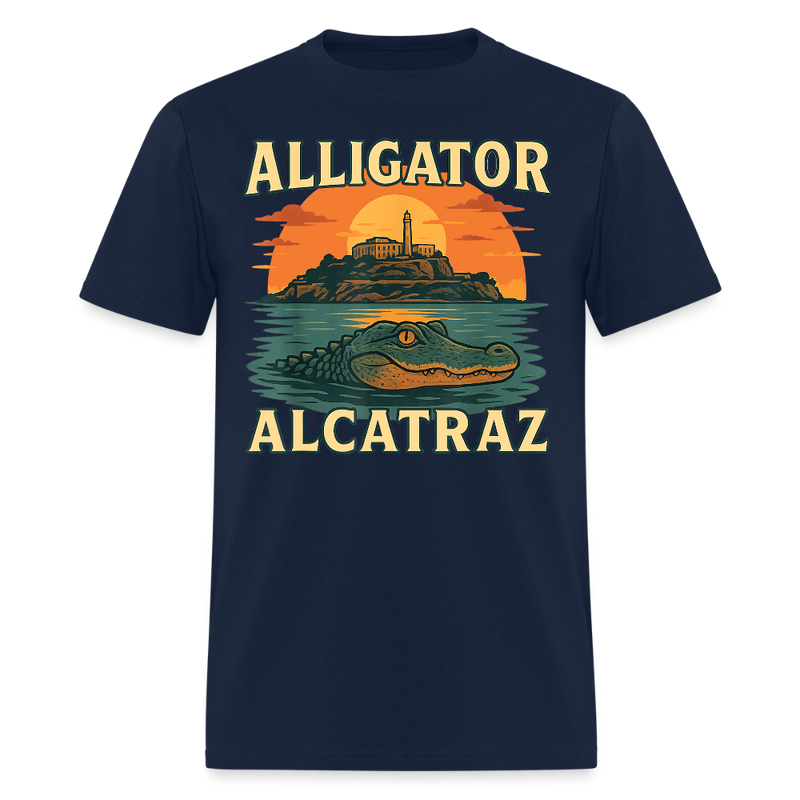 Alligator Alcatraz T Shirt - navy