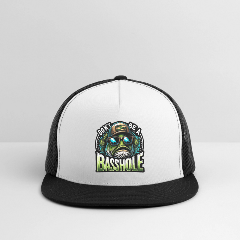 Don't Be A Basshole Trucker Hat - white/black