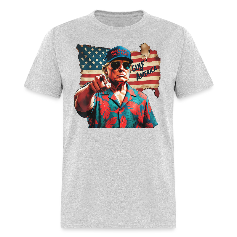 Gulf of America Vintage Map T Shirt - heather gray