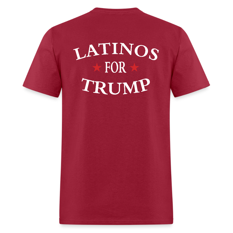 Latinos For Trump T Shirt - dark red