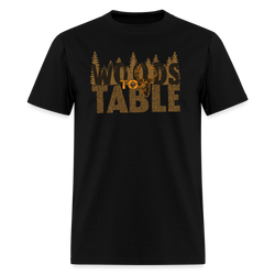 Woods to Table Hunting T Shirt - black