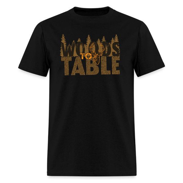 Woods to Table Hunting T Shirt - black