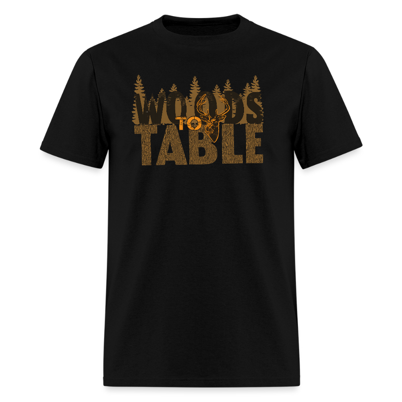 Woods to Table Hunting T Shirt - black