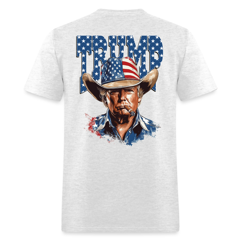 Red White And Trump Cowboy T Shirt - light heather gray