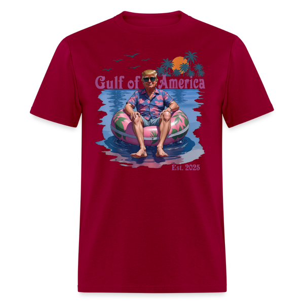 Gulf of America Est. 2025 Trump T Shirt - dark red