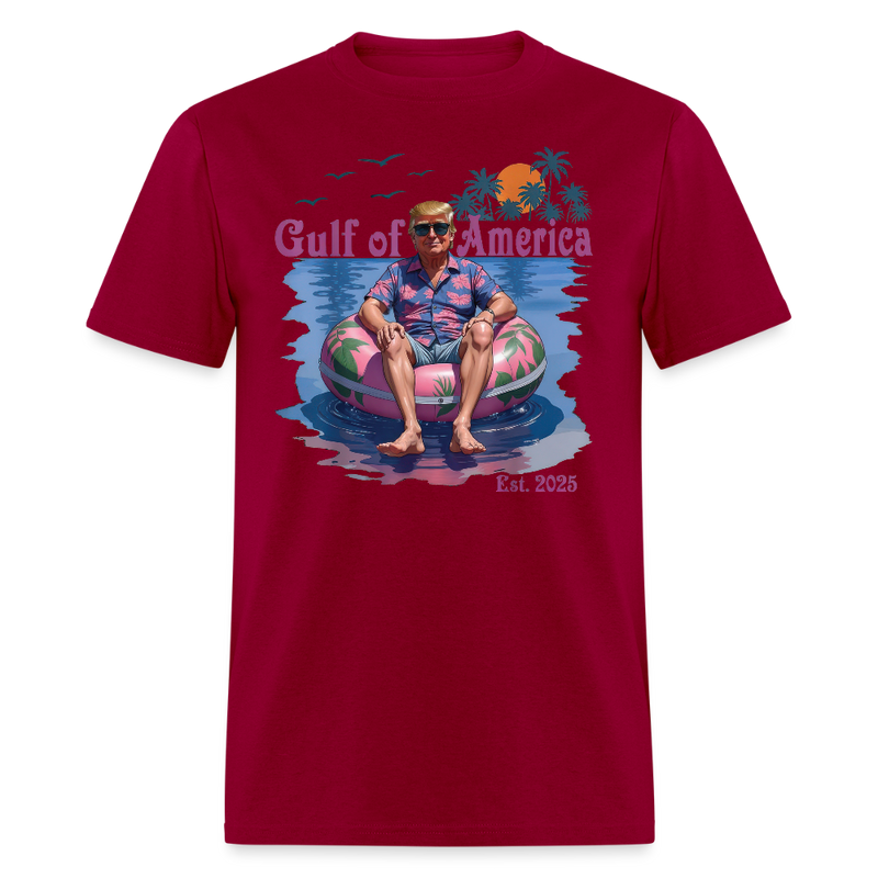 Gulf of America Est. 2025 Trump T Shirt - dark red
