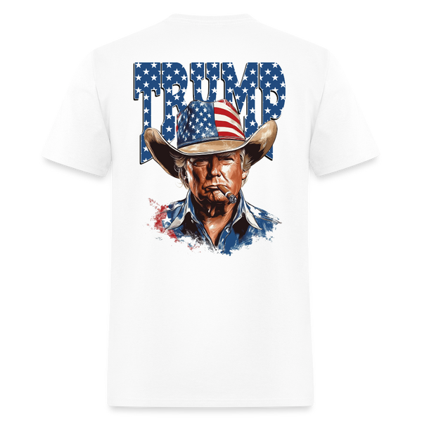 Red White And Trump Cowboy T Shirt - white