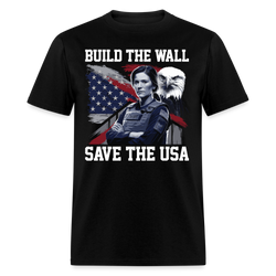 Build the Wall Save the USA T Shirt - black
