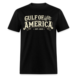 Gulf of America with American Flag Est. 2025 T Shirt - black