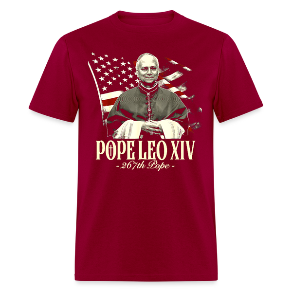 Pop Leo XIV 267th Pop T Shirt - dark red