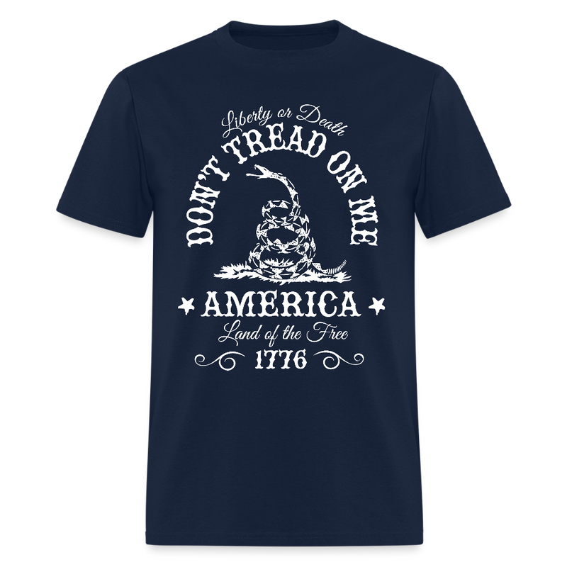 Liberty Of Death Don't Tread On Me T Shirt - navy