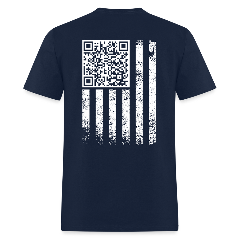 Trump QR Dance YMCA U.S. Flag T Shirt - navy