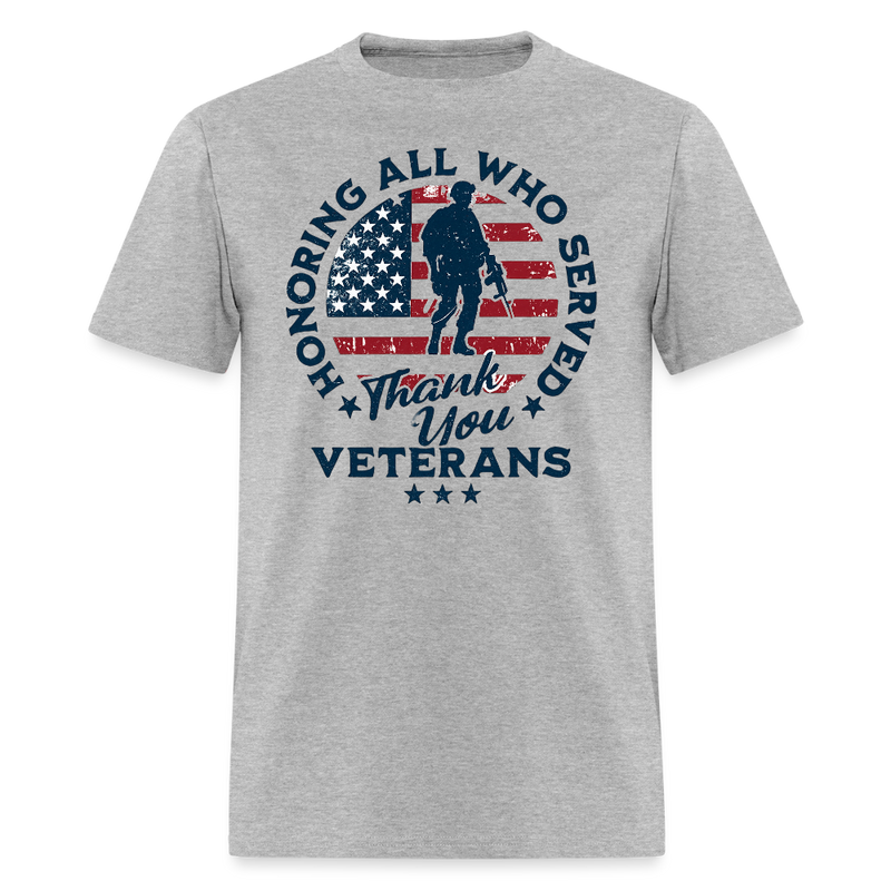 Honoring All Who Served T Shirt - heather gray