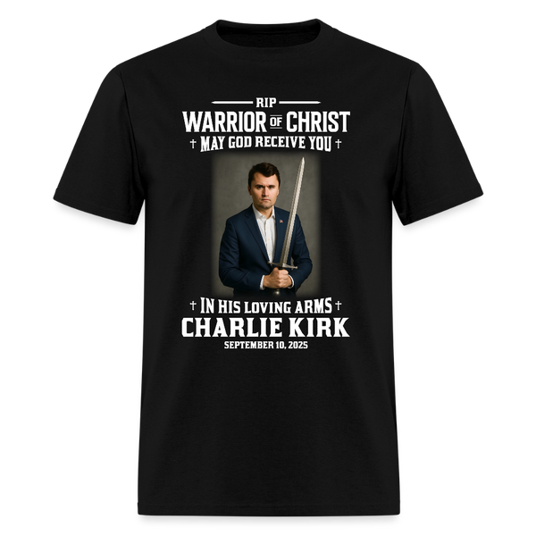 RIP Warrior Of Christ May God Receive You T Shirt - black