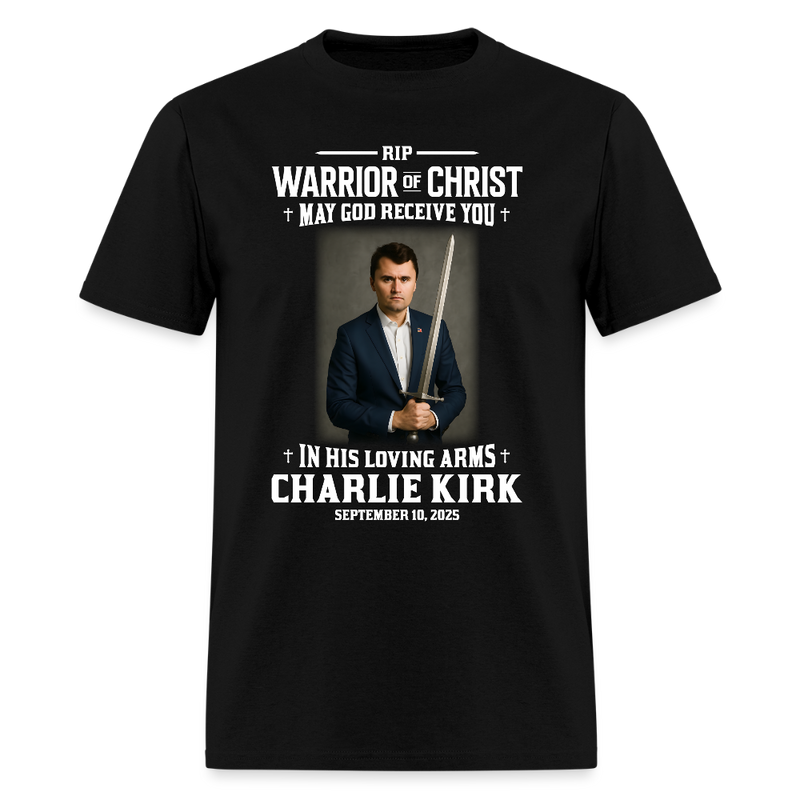 RIP Warrior Of Christ May God Receive You T Shirt - black