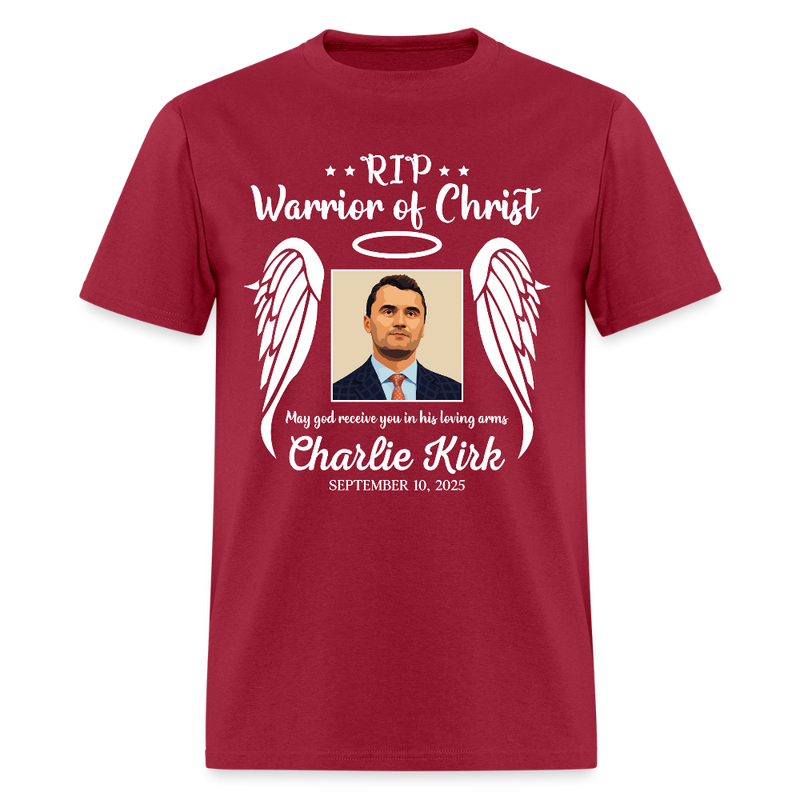 RIP Warrior Of Christ Charlie Kirk T Shirt - dark red