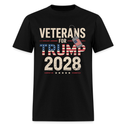 Veterans for Trump 2028 T Shirt - black
