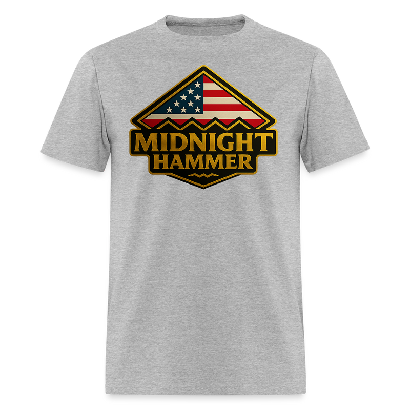 Midnight Hammer B-2 Super Hero T Shirt - heather gray