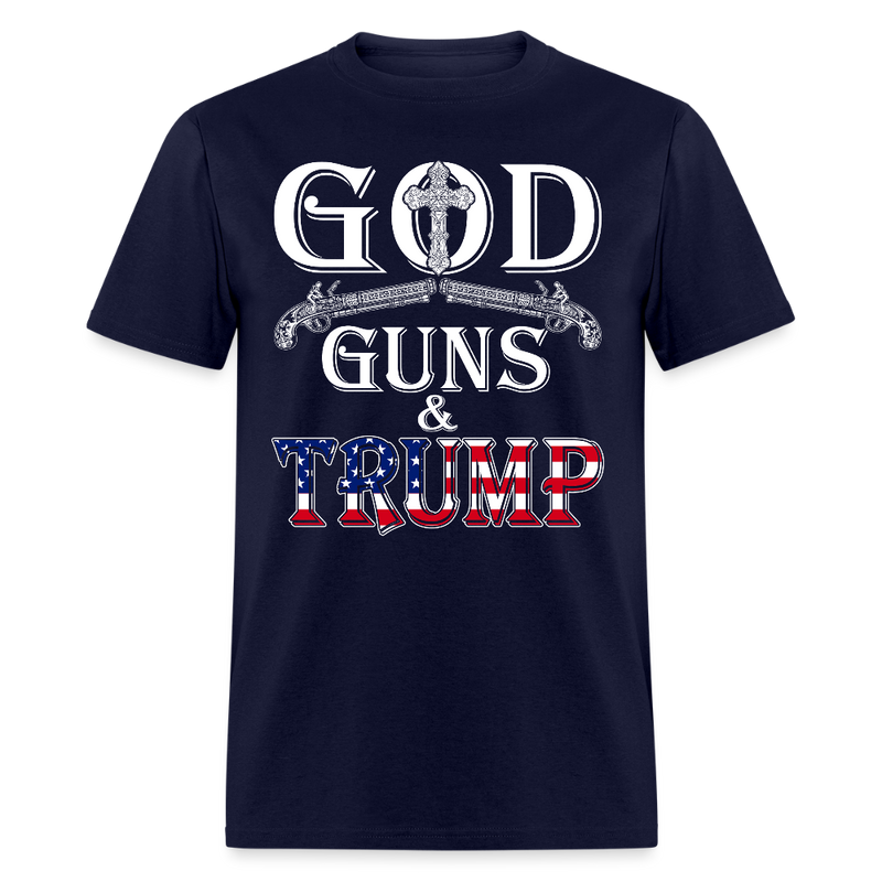 God Guns And Trump T Shirt - 2 - navy