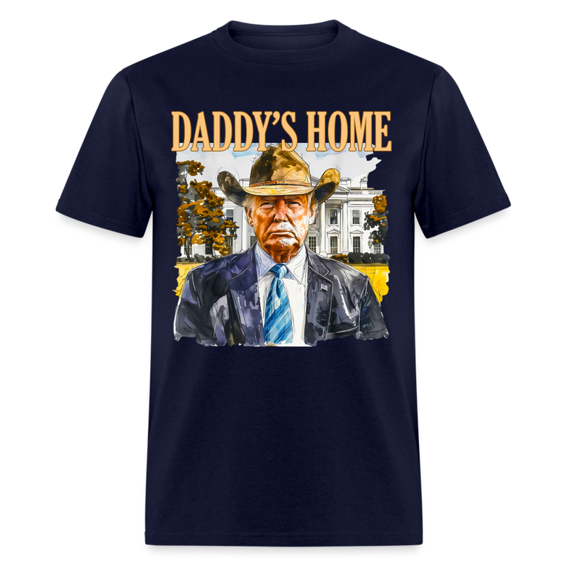 Trump Cowboy Daddy's Home T Shirt - navy