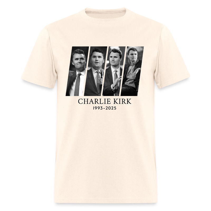 When People Stop Talking Charlie Kirk T Shirt - natural