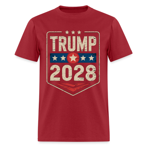 Trump 2028 Patriotic T Shirt - dark red