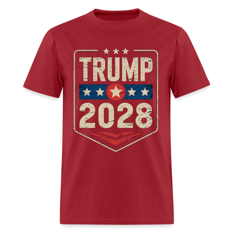 Trump 2028 Patriotic T Shirt - dark red