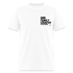 God Family Country Charlie Kirk T Shirt - white