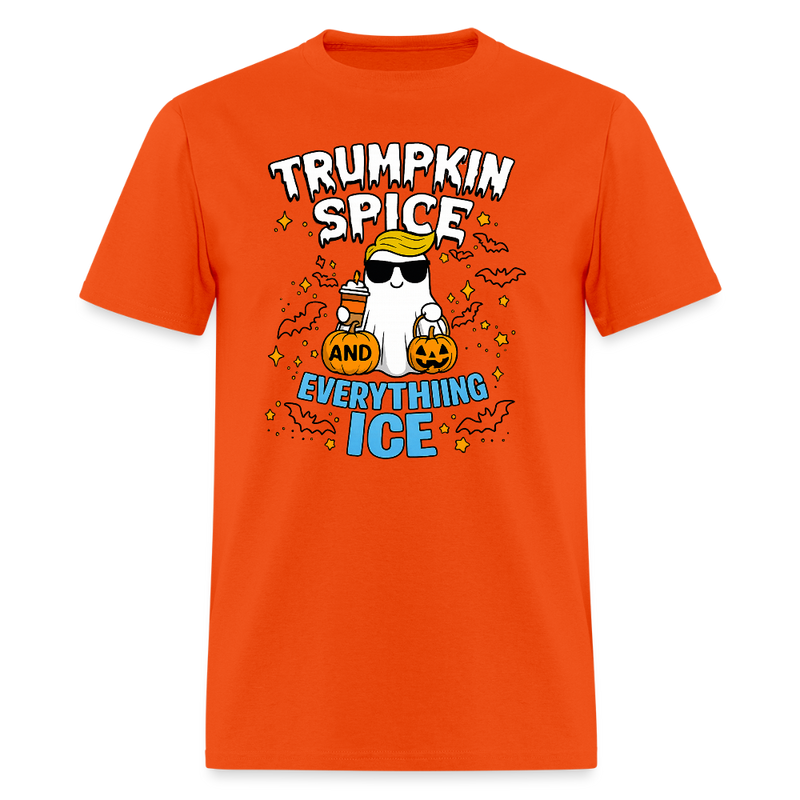 Trumpkin Spice Everything ICE Halloween T Shirt - orange